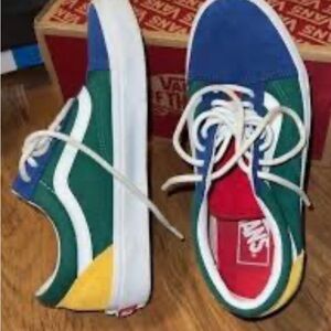 Vans Blue Green Red Yellow Sneakers